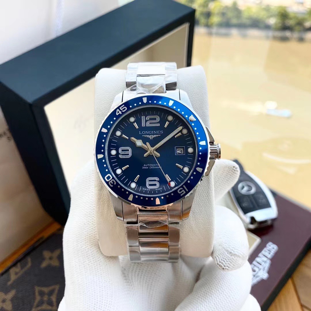 280 Qixi Festival Gift ?? Brand: LONGINES Collection: Conquest Aquaman Case: 316 stainless steel (fine workmanship) Strap: 316 stainless steel. Movement: 2813 automatic mechanical movement (Citizen movement) Glass: Coated mirror bezel: Aluminum bezel (cer