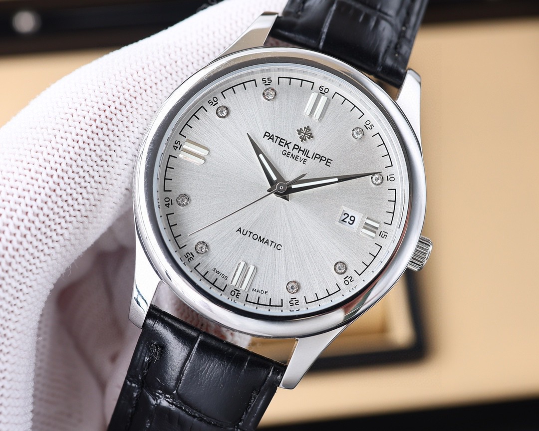 White 750- Gold 800. ?? New creations 2024 to introduce the latest PATEK PHILIPPE high-end automatic watch! Dial, hands, luminescent design! Men WATCH ? SIMPLE yet ELEGANT 40mm case, 316 stainless steel case, with original new imported 8215 automatic mech