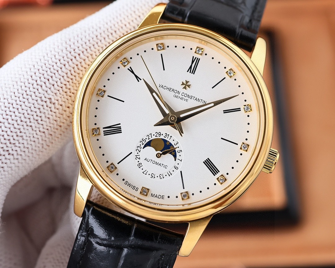 White 1100- Gold 1150. Vacheron Constantin Men 2024 ??. The Moon Phase collection, a testament to Vacheron Constantin's tradition, combines the six-position date with the sun, moon and stars that watch enthusiasts love in a more elegant way, whether it's 