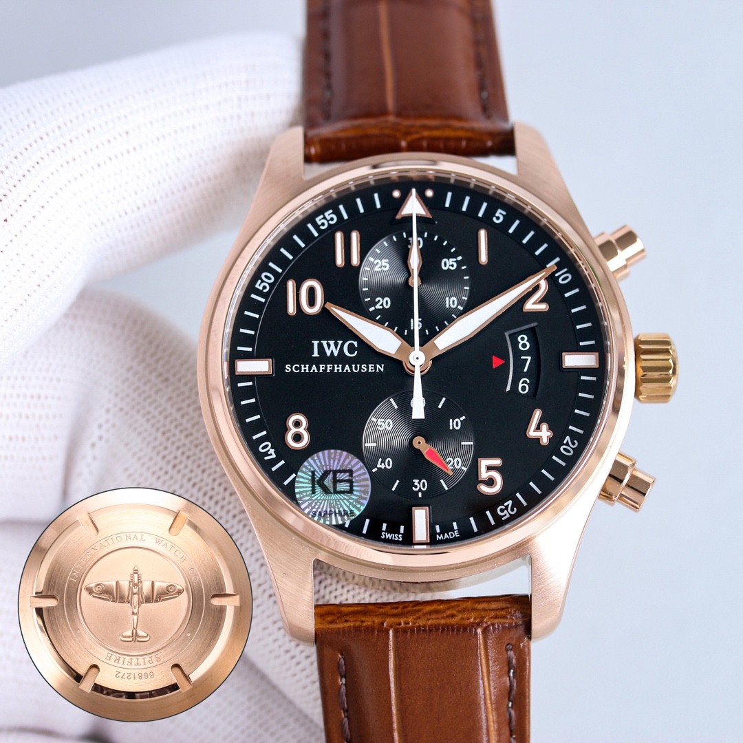 IWC Spitfire Pilot Chronograph, correcting all the shortcomings of the market version. Our factory possesses a number of IWC core technologies and has accumulated experience in replicas, all for the ultimate experience of genuine Swiss products! Special m