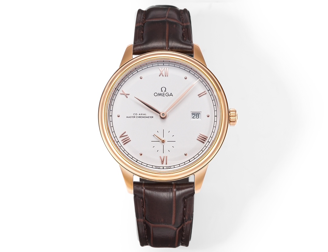 White shell 1550 Gold shell 1600
3 Butterfly Fly ELEGANCE GRAND DEBUT ??
1? TW The latest OMEGA De Ville series ??MO1 Elegance Small seconds model has been upgraded with a new 41 diameter
Inside, the Omega 8802 Master Chronometer movement is visible throu