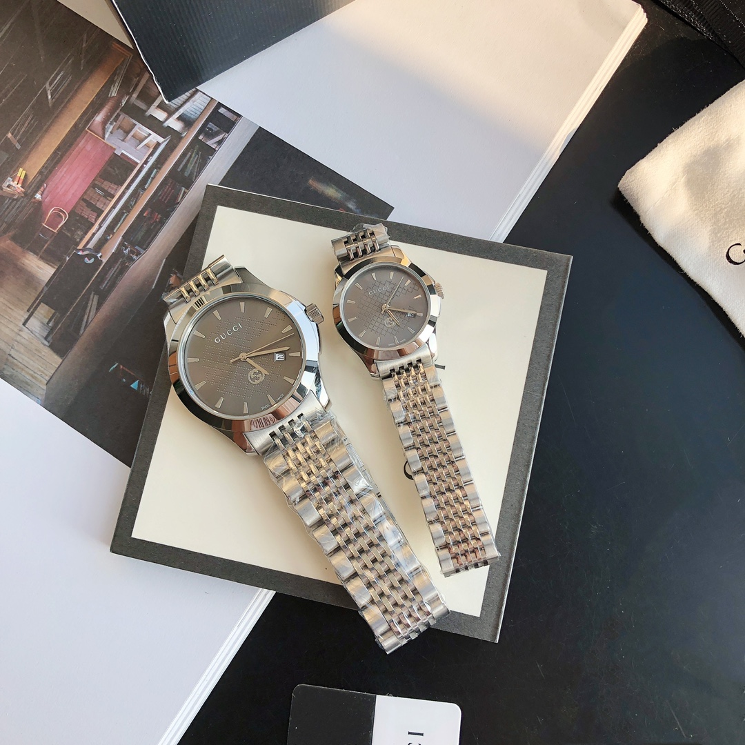 ?? White case 240 Gold 260 "Maltose MJ" Gucci Original Gucci, GUCCI G-timeless series, classic nine-bead strap, beautiful three-color dial counter model, 28mm for women 42mm for men