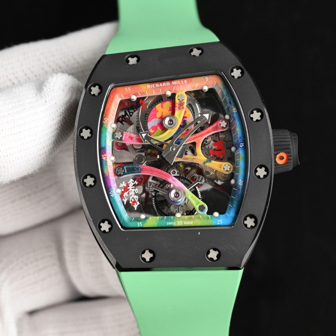 [RICHARD MILLE] "Art on the Wrist" RM68-01 Graffiti Tourbillon

Upgrade zirconia ceramic face and back covers
Carbon fiber middle shell, head
The slim shell body is only 14mm

This new tourbillon watch was created in collaboration with Brazilian graffiti 