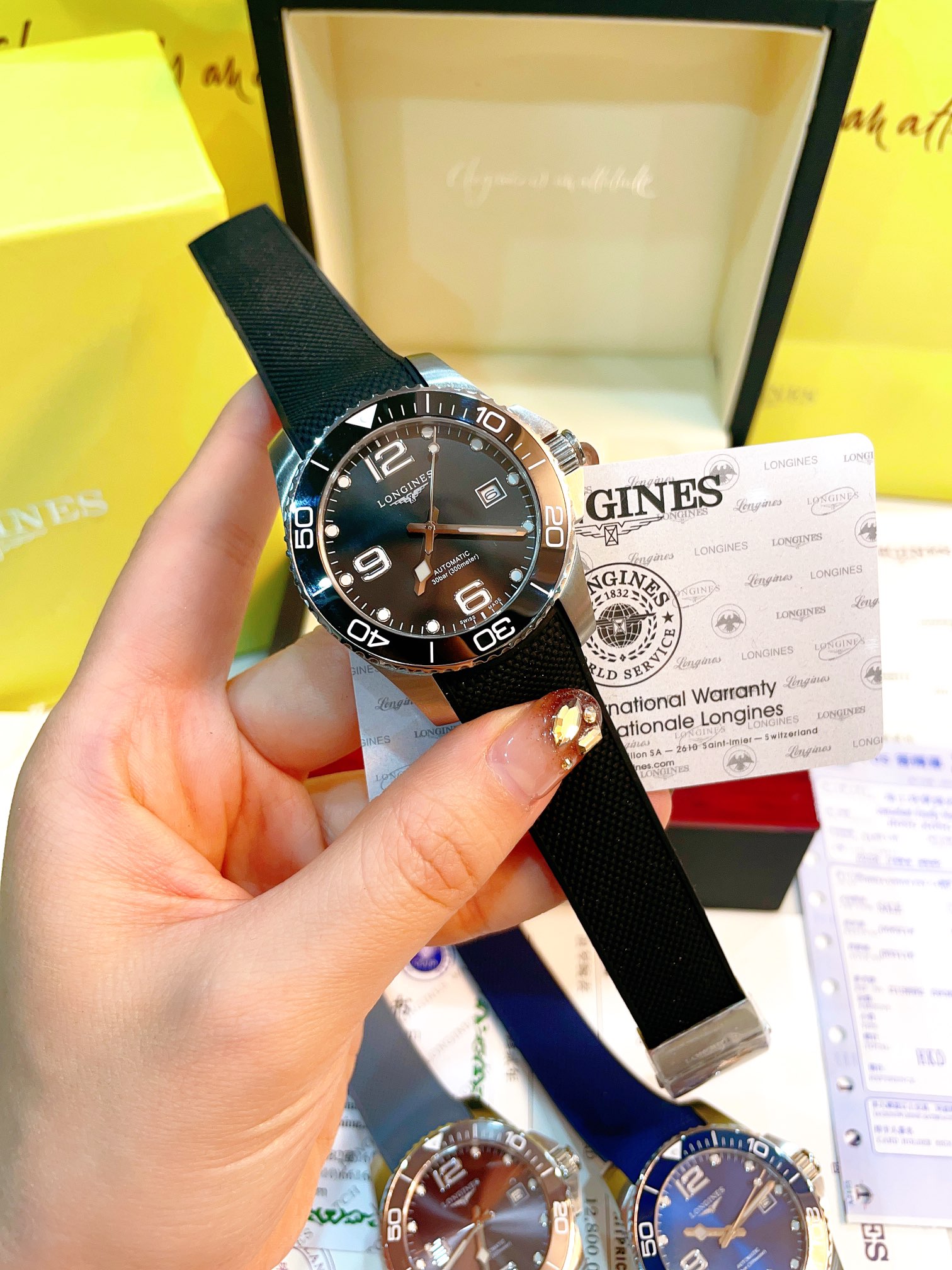 ??320 V10 factory Longines [Conquest] Diving series MEN, Mechanical Fully AUTOMATIC ?? Sapphire mirror diameter: 42mm circle movable!