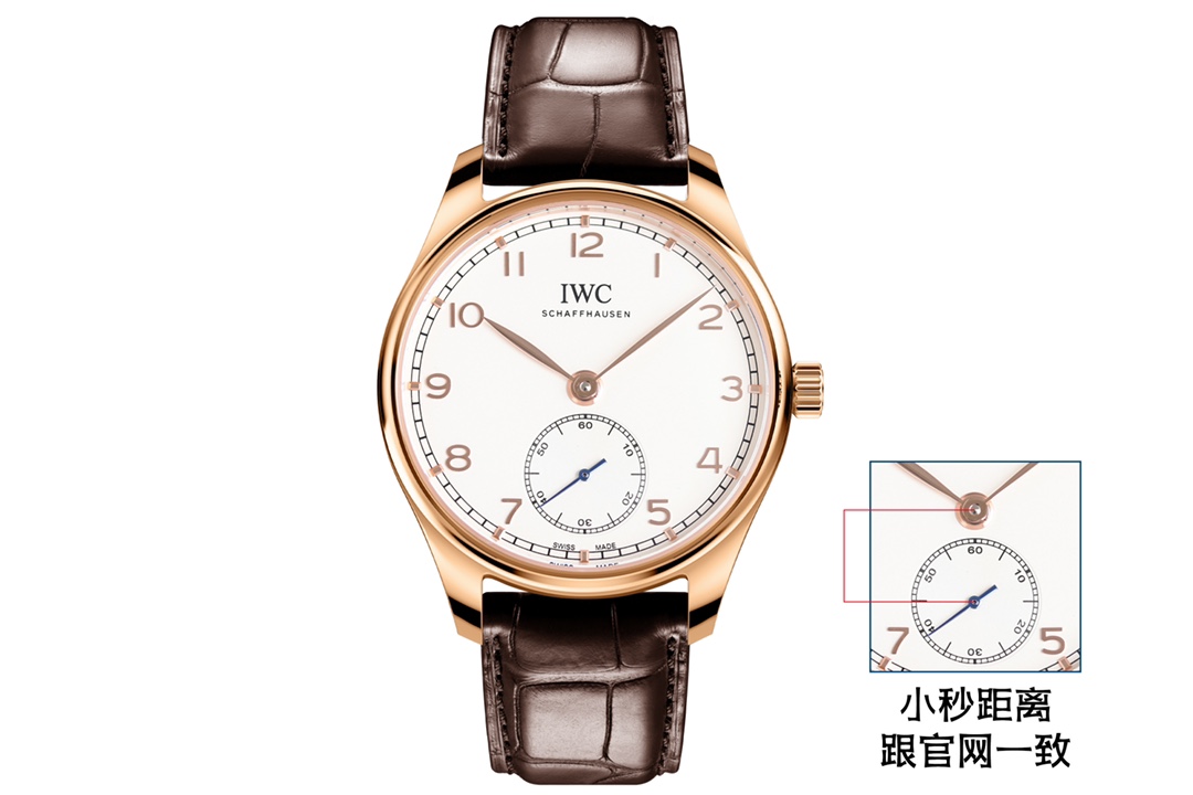 White case 1450 Gold case 1500
[GR Factory] The highest version of IWC Portuguese automatic small three-hand collection watch on the market!
1 ? 40.4 mm in diameter, with a custom 82200 automatic movement.
2 ? Vivid bezel polishing, lugs polishing, water 