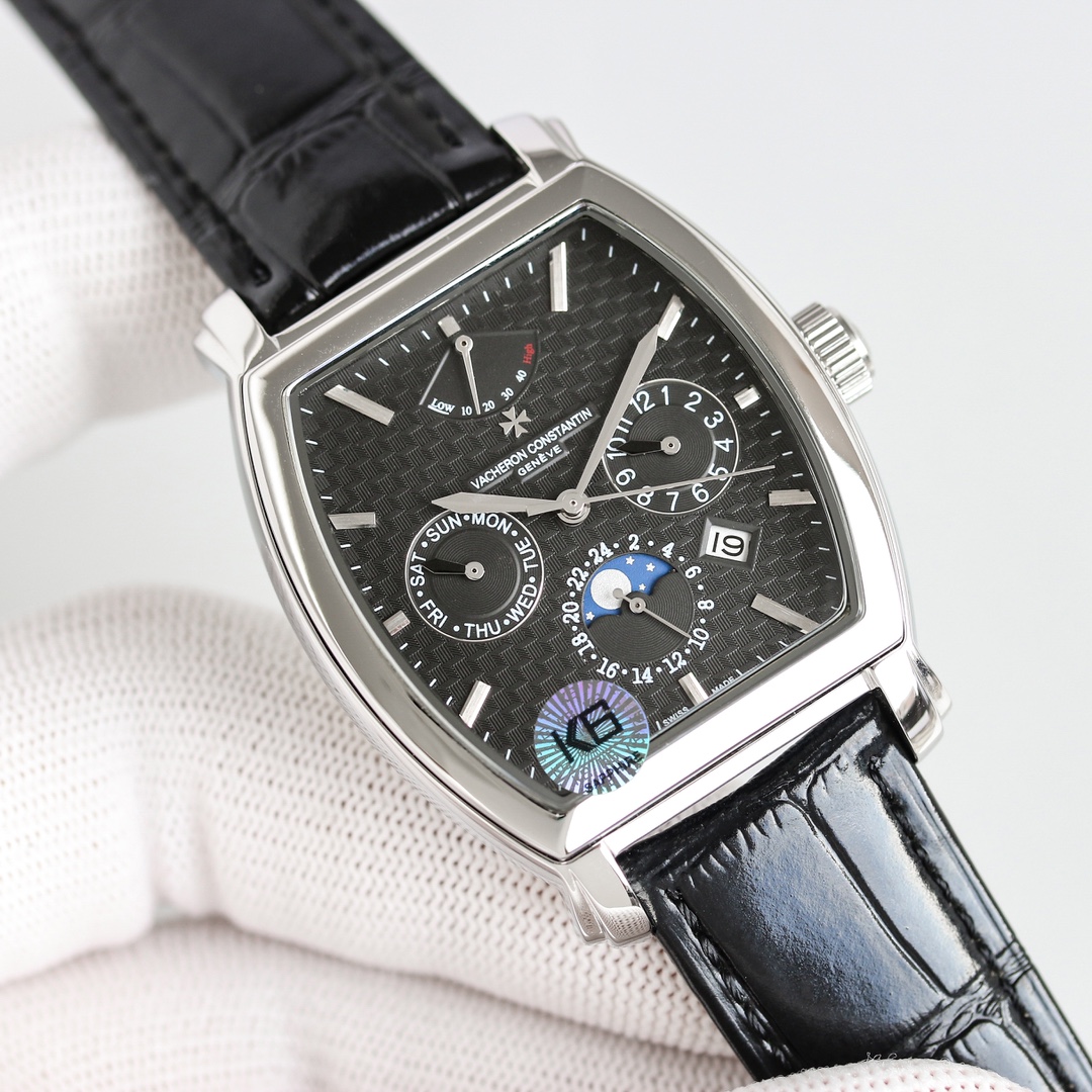 White case 1500 Gold case 1550 (plus 50 with diamonds)
Vacheron Constantin Marta Barrel watch Hot ?? New Complex Sun Moon Star multifunction watch with Month, day, Date and power Display in one original 1:1 replica. As one of Vacheron's most iconic produc