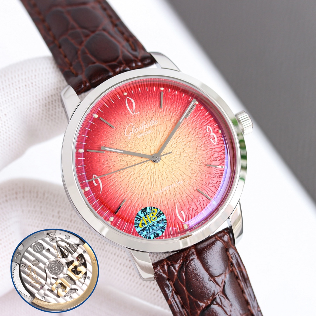 White case 1550 Gold case 1600 diamond ?50
??TW Factory?? Ingenious design. Glashutte Vintage men's watch (simple and elegant three-hand classic style will never go out of style)
[Crystal] : A curved pot-lid crystal polished from a single piece of sapphir