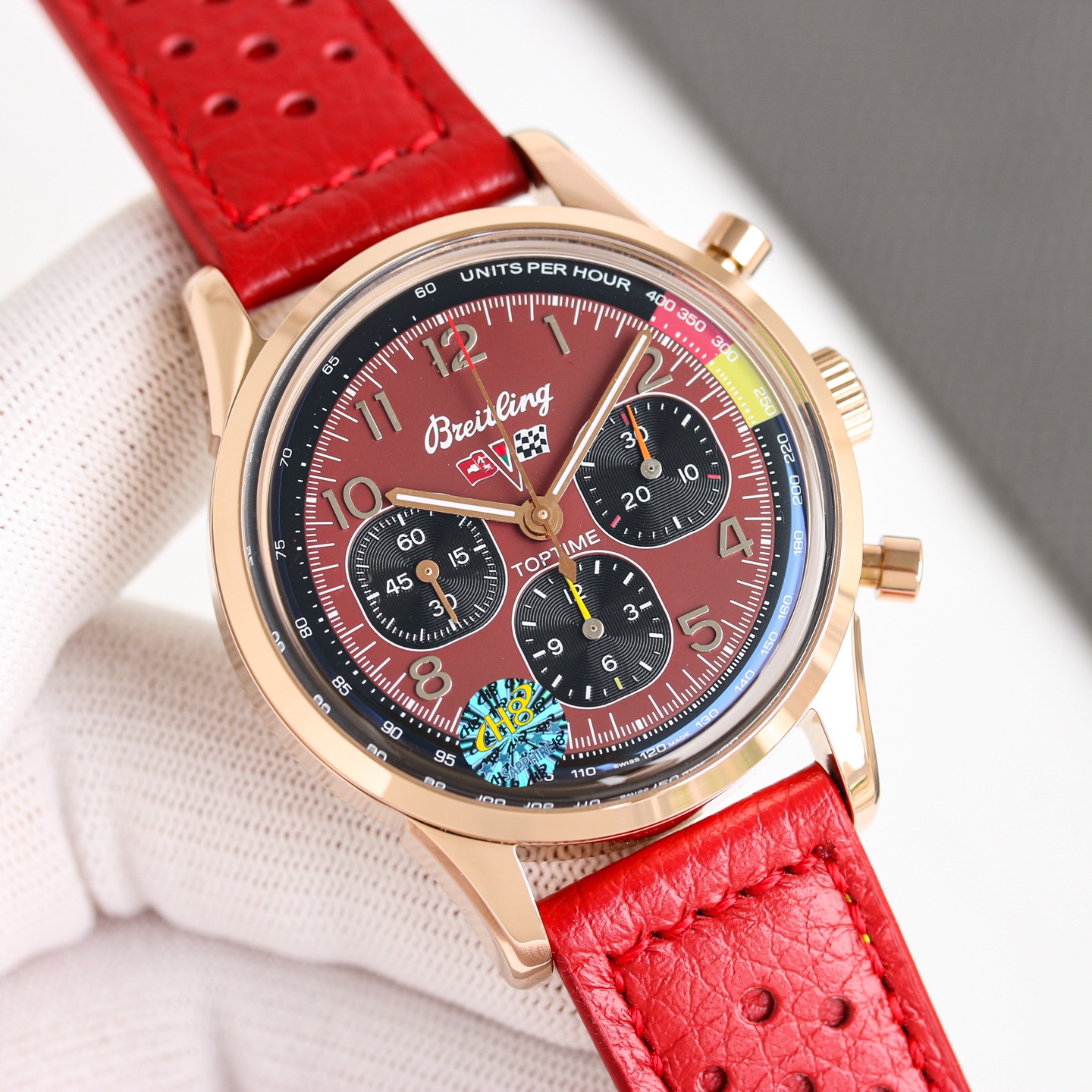 White case 1650, rose case 1700
BLS new Breitling Premier B01 Chronograph (the same as Daniel Wu)
Material: 316L stainless steel
Diameter: 42mm
Thickness: 13.65 mm
Crystal: Pot lid curved crystal glass, double-sided anti-glare treatment
Case back: screw-d