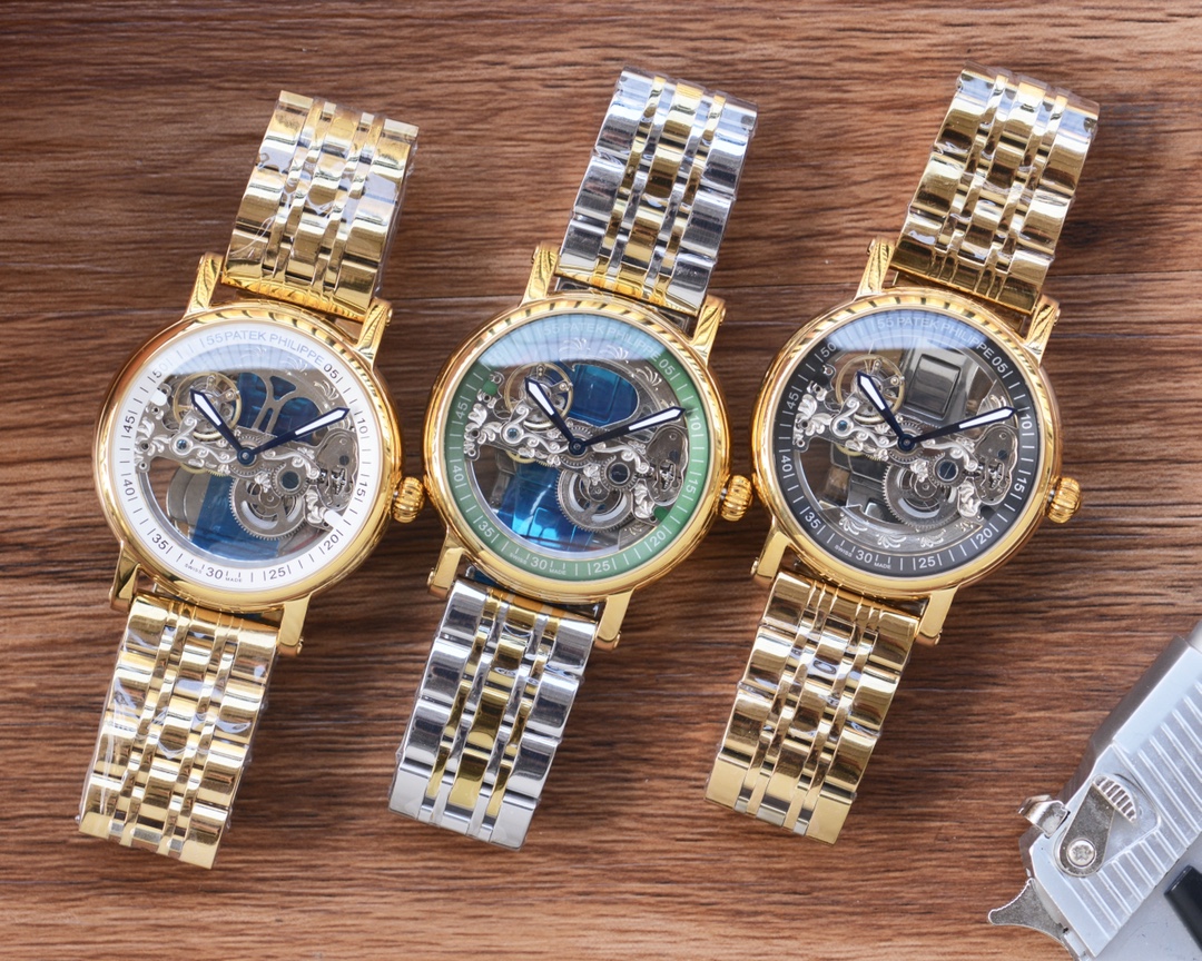 White skin 480, gold skin 500
White steel 500, gold steel 520
Men 's beloved skeleton watch ??
[Latest] : Patek Philippe ?? best design ?? Exclusive launch ??
?? Type ?? : Fine men's watch
[Strap] : 316 stainless steel/real cowhide strap
?? Movement ?? : 
