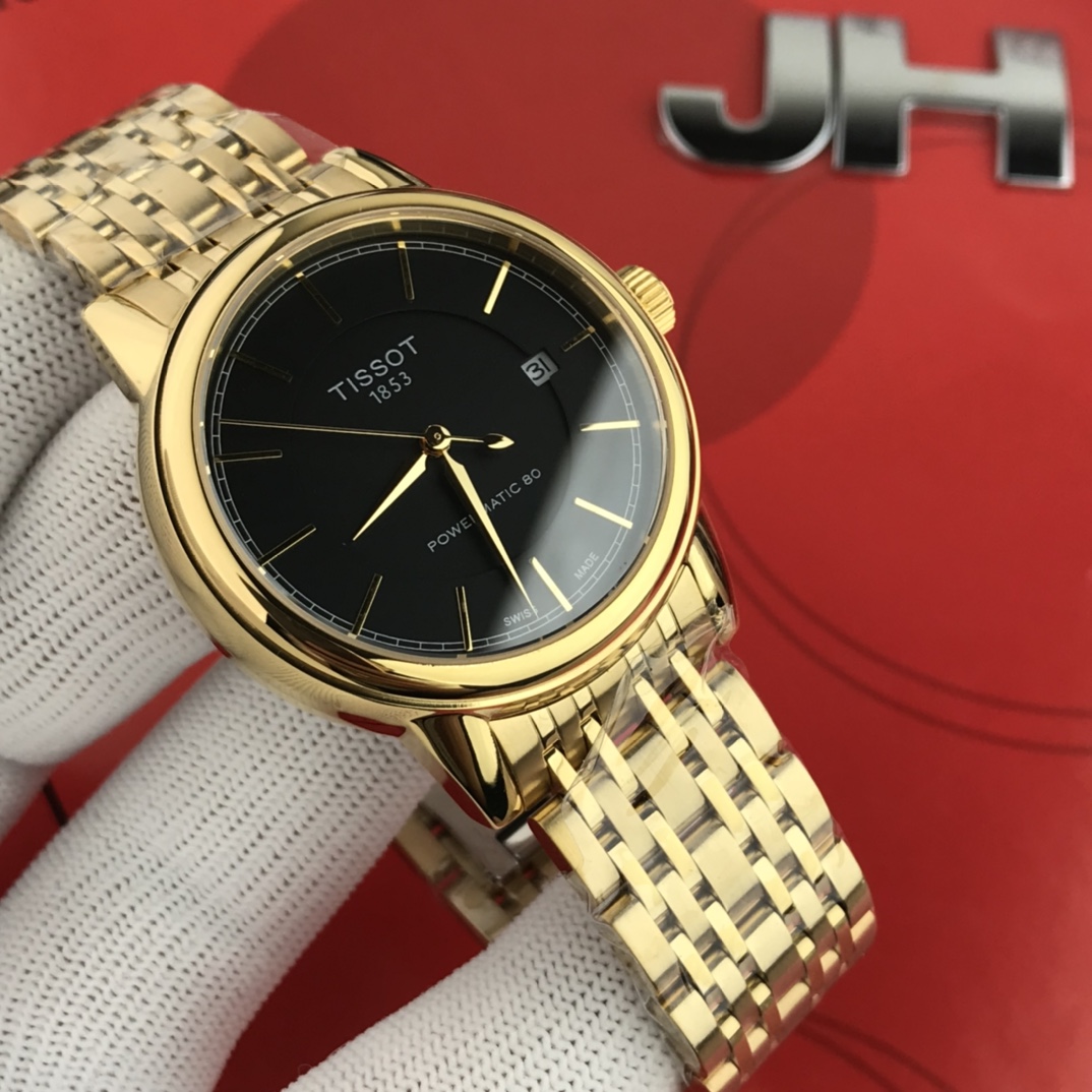 White skin 500. Gold ?20. Steel strip ?20.
Tissot T085, Classic Carson men's watch
Dimensions: 40mmX11mm
Crystal: Sapphire glass
Movement: Imported Citizen 8215 movement
Power: 48-hour power reserve
Material: Durable 316 stainless steel
The dial features 