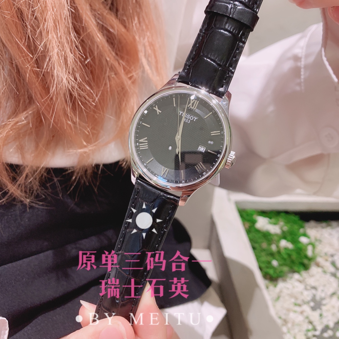 ??340 gold +20 steel band +20.
original Tissot, all original Tissot, T063 Elegant collection, business casual men 's watch, Swiss ETA quartz movement, ~42mm diameter. One watch one number, three yards one watch, brand new!