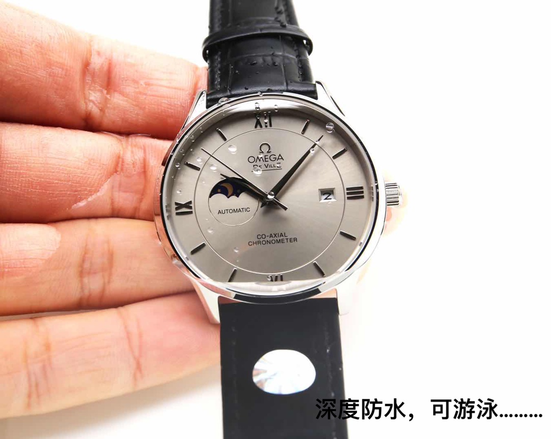 White leather P:700. Steel band ?20 (Waterproof 5 degrees, swimmable ??!)