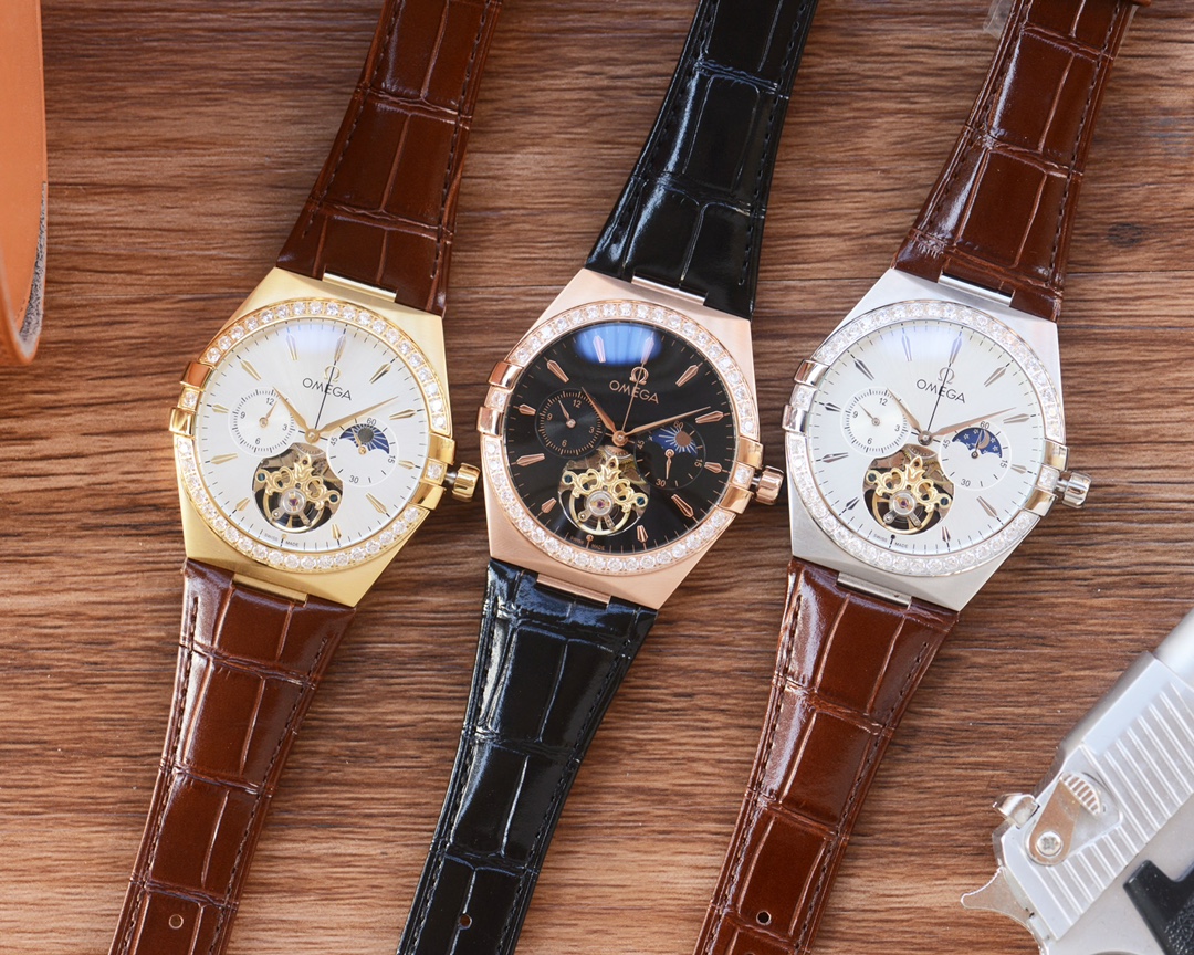 100 650, Gold Rose 670
Men LOVE multiFUNCTION WATCH ??
[Latest] : Omega ?? Best designs ?? Exclusive launch ??
?? Type ?? : Fine men 's watch
[Strap] : Genuine cowhide strap
?? Movement ?? : Automatic mechanical movement
[Mirror] : Mineral-reinforced glas