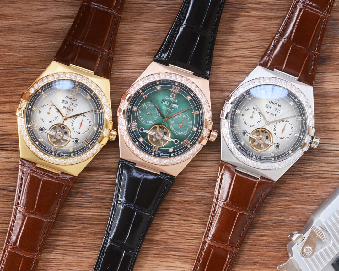 100 650, Gold Rose 670
Men LOVE multiFUNCTION WATCH ??
[Latest] : Omega ?? Best designs ?? Exclusive launch ??
?? Type ?? : Fine men 's watch
[Strap] : Genuine cowhide strap
?? Movement ?? : Automatic mechanical movement
[Mirror] : Mineral-reinforced glas