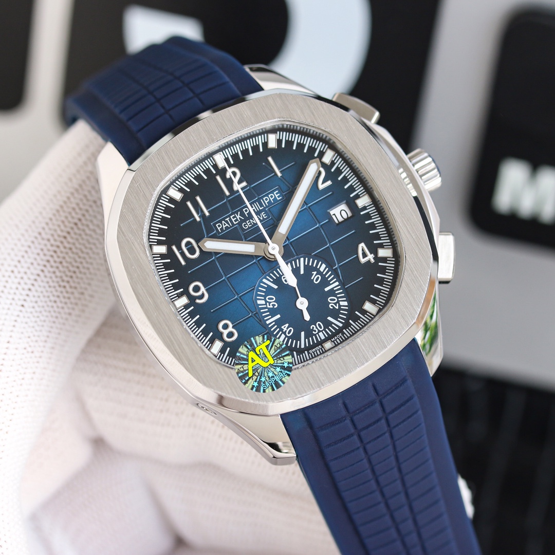 Patek Philippe AQUANAUT series 5968A-001. The watch measures 42.2mm and is top-notch in both polishing and finishing. It features a stable and durable 7750 automatic mechanical movement modified from the CH 28-520 C movement. The movement is exquisitely c