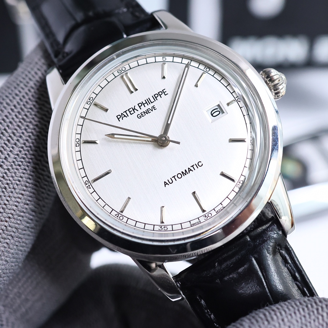 PATEK PHILIPPE- Hot new style, new pot lid, time-consuming up to 8 months! Ultra-thin men's automatic mechanical watch, with imported original 9015? movement, 28,800 vibrations per hour, zero repair ? quality, 40mm diameter original size, ultra-thin craft