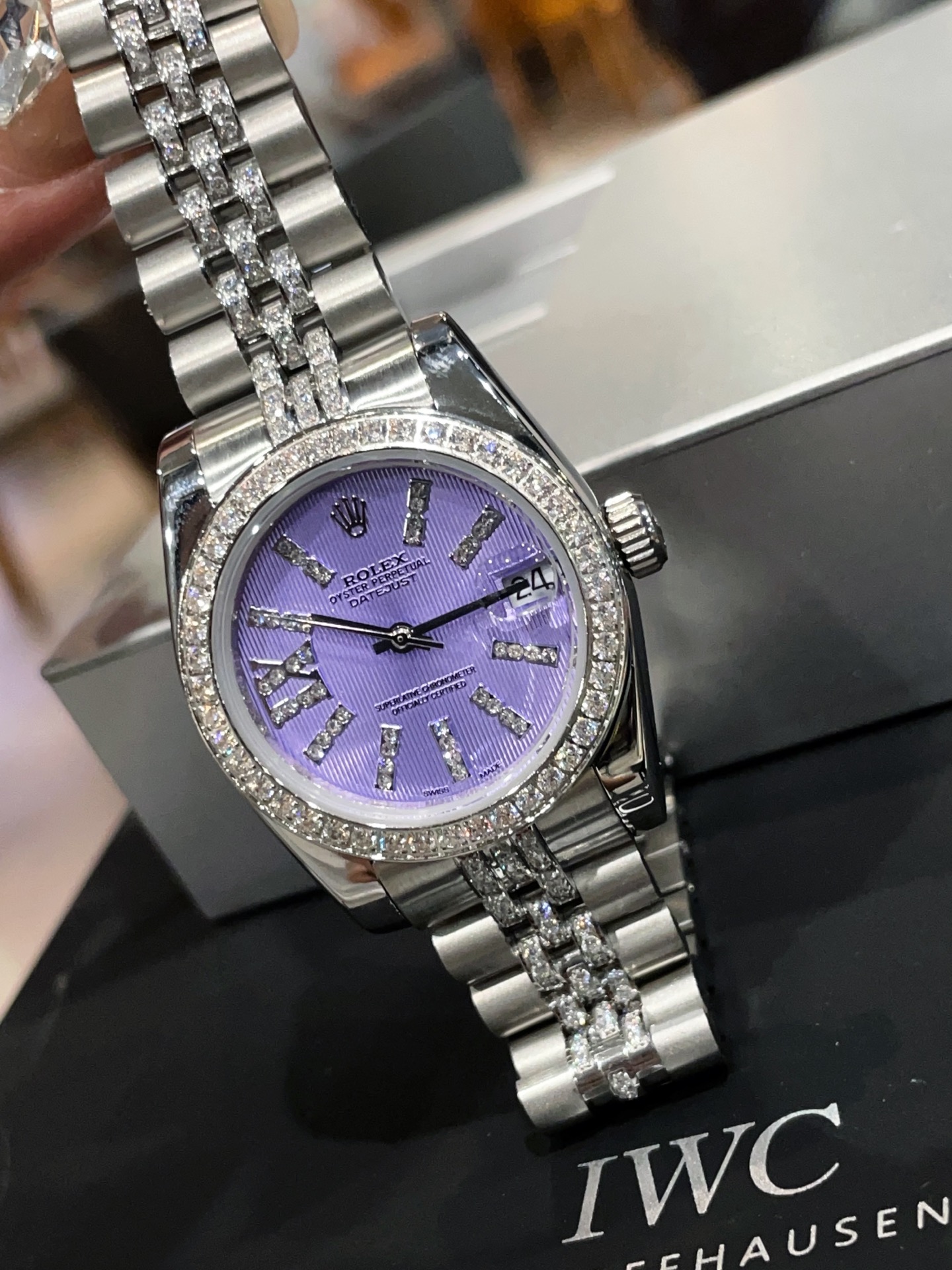 ?? strap with diamond 360
Rolex Datejust classic women solid steel strap - original buckle imported movement Little Red Book Hot recommendation Design shows unique noble elegant goddess temperament! The 316 stainless steel case is hand-set with Swarovski 