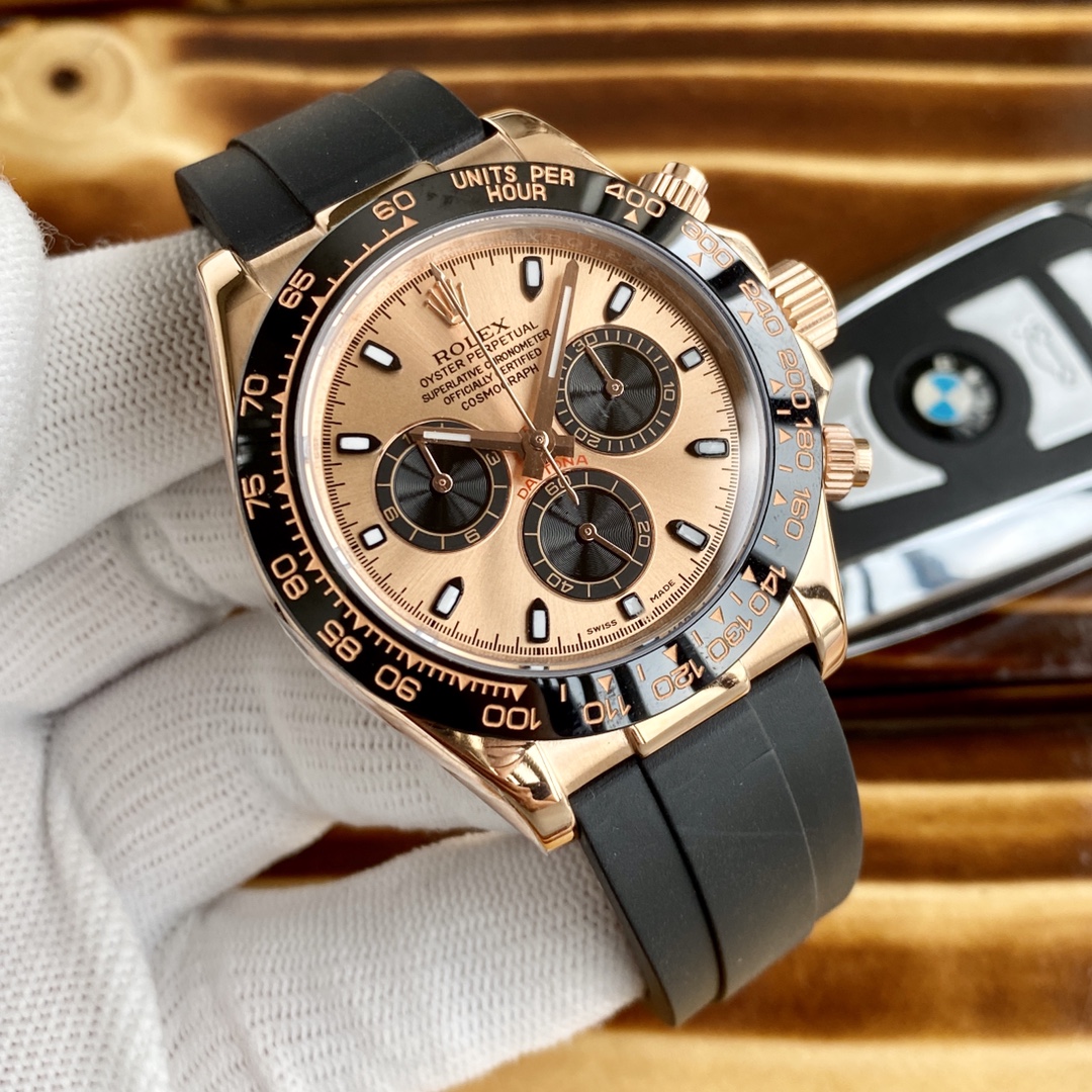 Exclusive quality 904 edition Top reissue :ROLEX Daytona Yu! Daytona Chronograph 904l steel screw-down crown and pusher with 7750 automatic mechanical Chronograph movement for high efficiency, precision and stability Diameter 40mm Thickness 13.5mm Grey Go