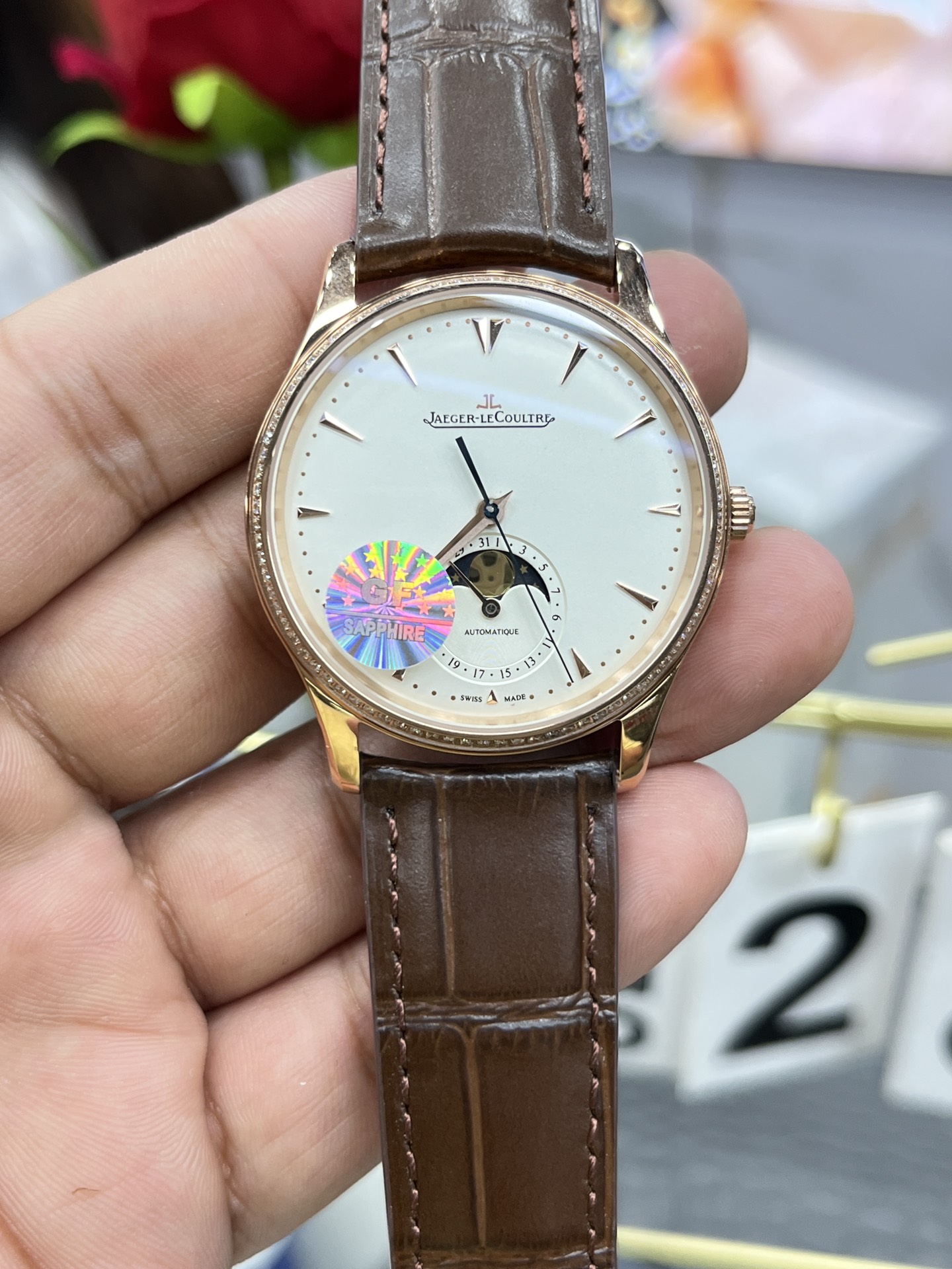 Jaeger-lecoultre Moon Phase Master Bezel 9015 modified 925 movement