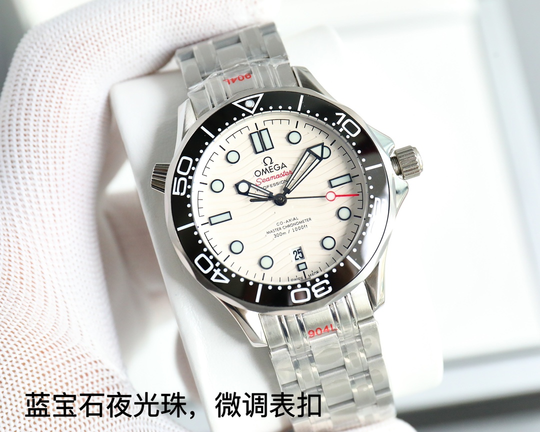Tape 650, steel tape 690, gold +20. (Citizen clamping machine, concave Night Pearl)
Official Strong recommendation 2023 Omega Seamaster 300M Diver watch Exclusive quality across the web
[Ceramic bezel] Original sapphire ceramic bezel (concave night pearl)