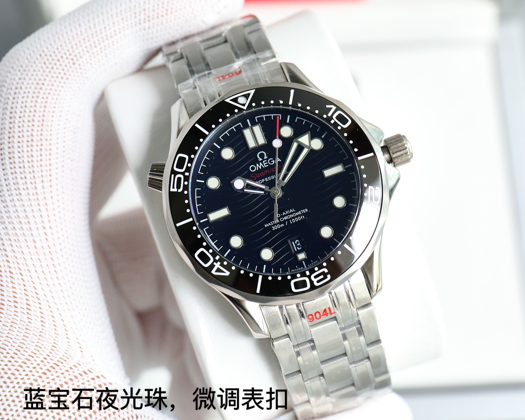 Tape 650, steel tape 690, gold +20. (Citizen clamping machine, concave Night Pearl)
Official Strong recommendation 2023 Omega Seamaster 300M Diver watch Exclusive quality across the web
[Ceramic bezel] Original sapphire ceramic bezel (concave night pearl)