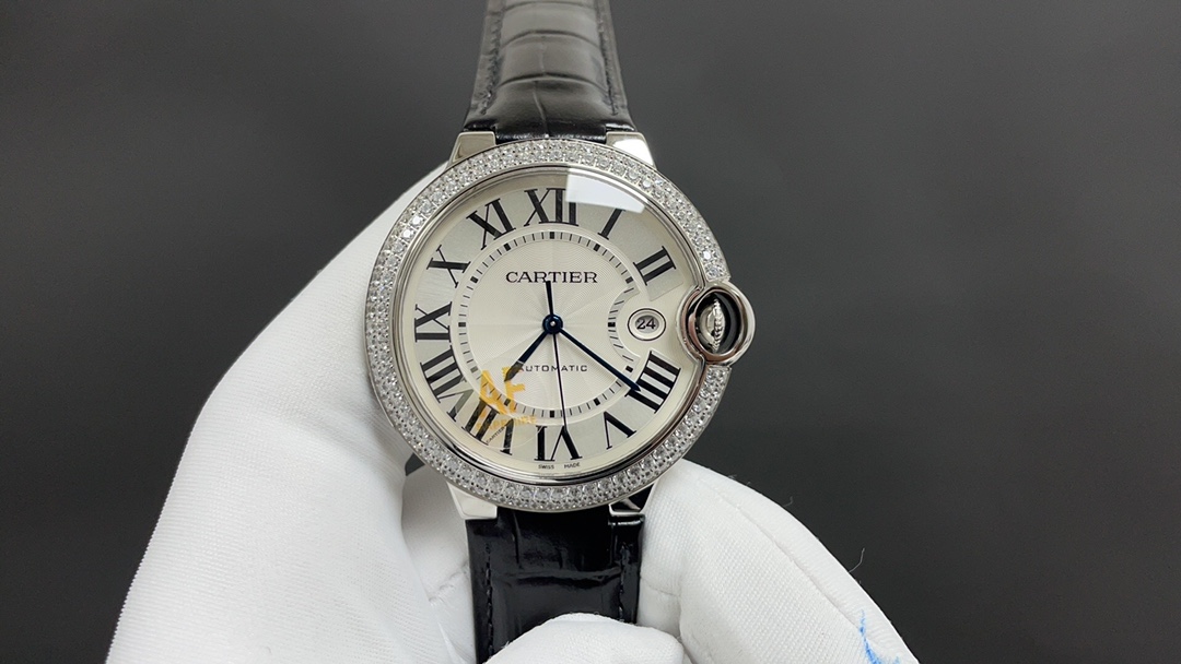 Today's recommendation ?? Cartier Ballon Bleu Double Row Diamond 42mm 2824 top-quality shipment real photos ??
