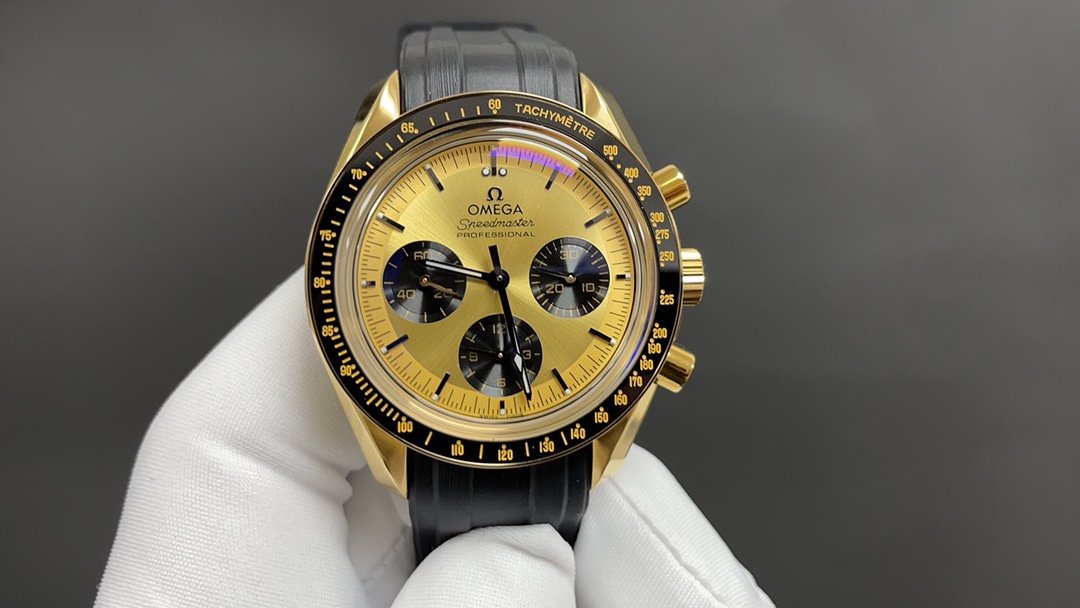 Today's recommendation Omega Speedmaster Black Gold Master 42mm 3861 top-quality delivery photos ??