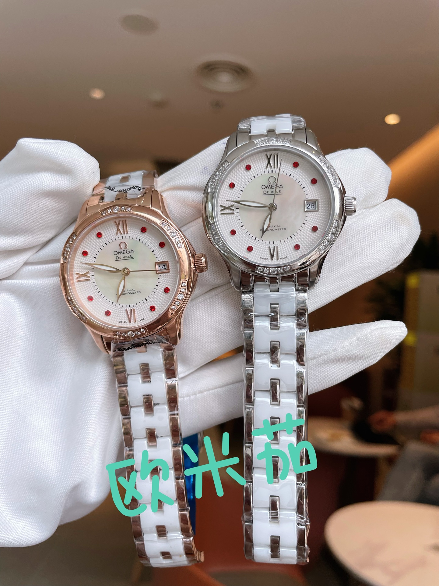 Gold and white belts: Belt 260, steel belt 280
Omega women original imported quartz movement Mineral glass crystal 316L stainless steel case Women 30mm thick 8mm?? If today 's sunshine ?? stop its dazzling light. Then a smile of yours will light up my who