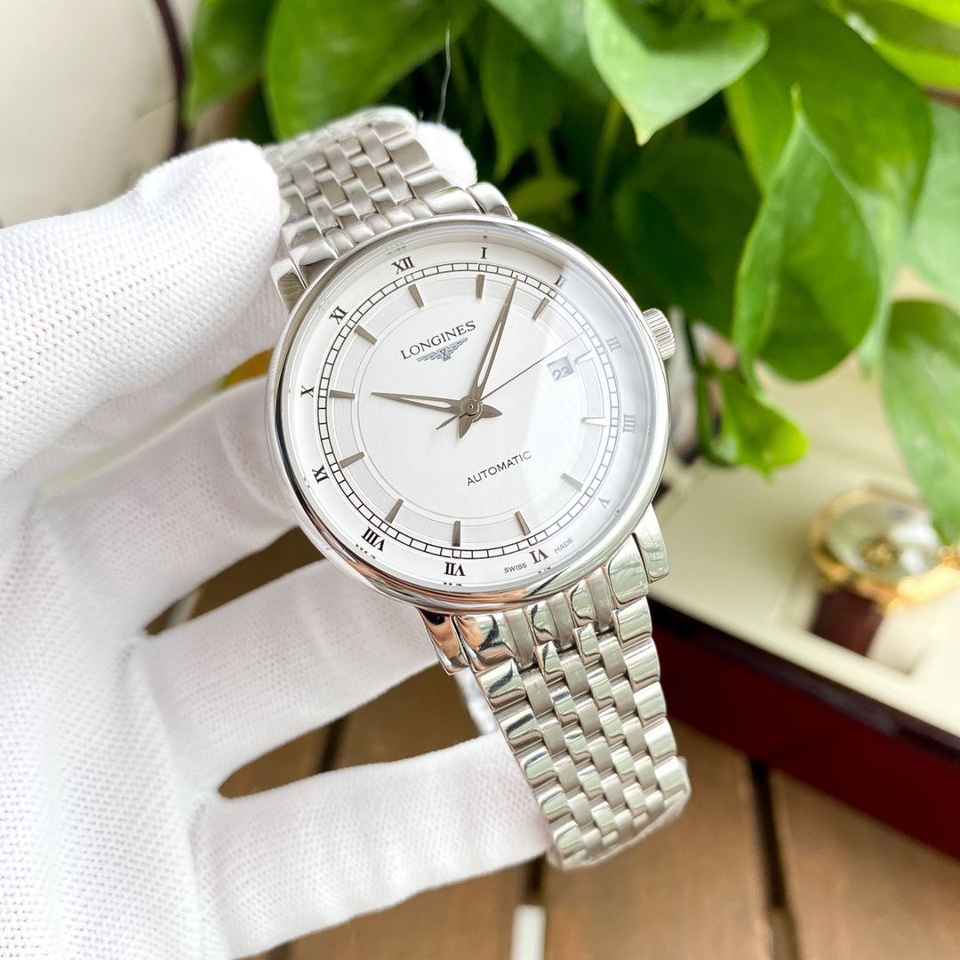 Gold and white: Belt 390, steel belt 410
Brand: Longines????
Type: Men watch ????
Case: Top 316 stainless steel L
Strap: 316L stainless steel strap/imported calfskin strap
Movement: Automatic mechanical movement ??
Mirror: Mineral scratch-resistant mirror