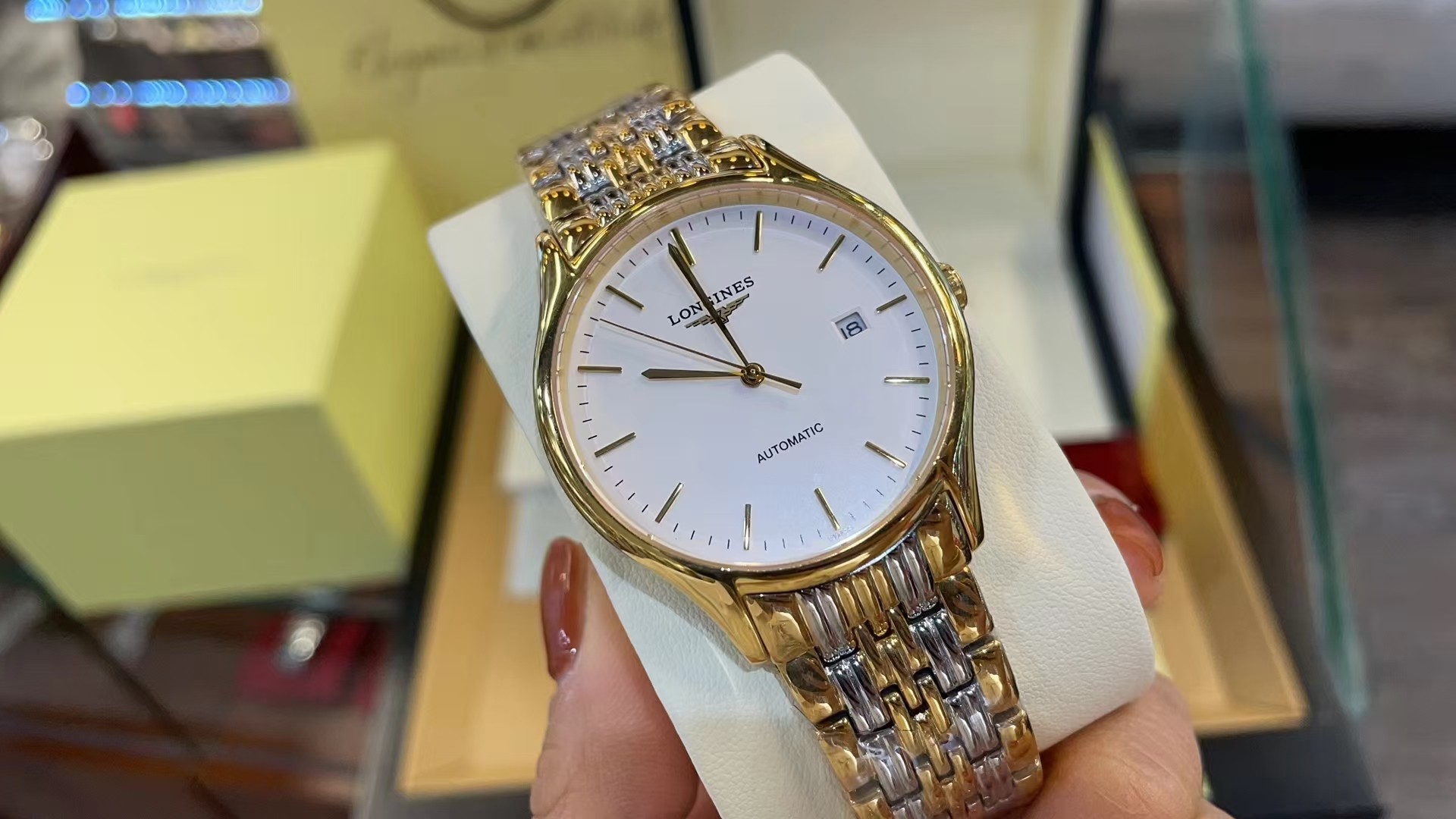Longjia Lvya series, men's mechanical watch, super good quality [Strong] White 340 gold +20