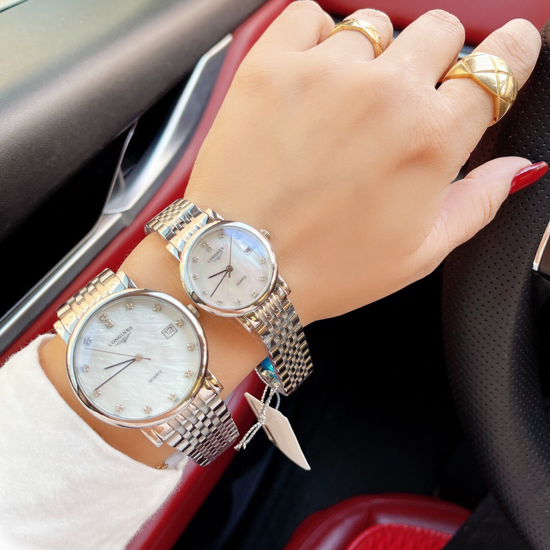 ???? Longines, Boya collection __ Couple ?????? Diameter: 38mm 28mm?? Quartz movement natural shell dial ?? 904L steel!