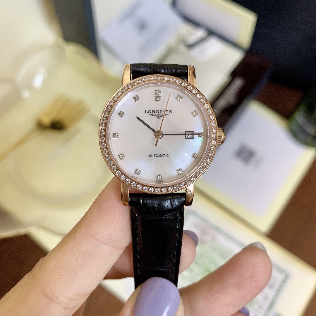 ?? Longines Paragon collection: ?? diamond ladies' watch. The Longines Elegant Collection watches are the perfect embodiment of classic design and sleek lines, embodying the typical characteristics of Longines. It is equipped with an automatic mechanical 