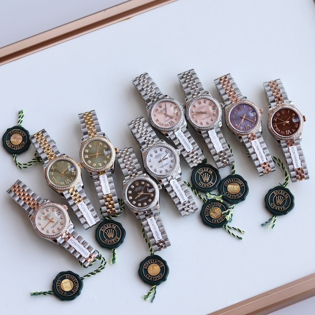 Rolex 31mm Datejust top-of-the-line, real diamond Swiss movement