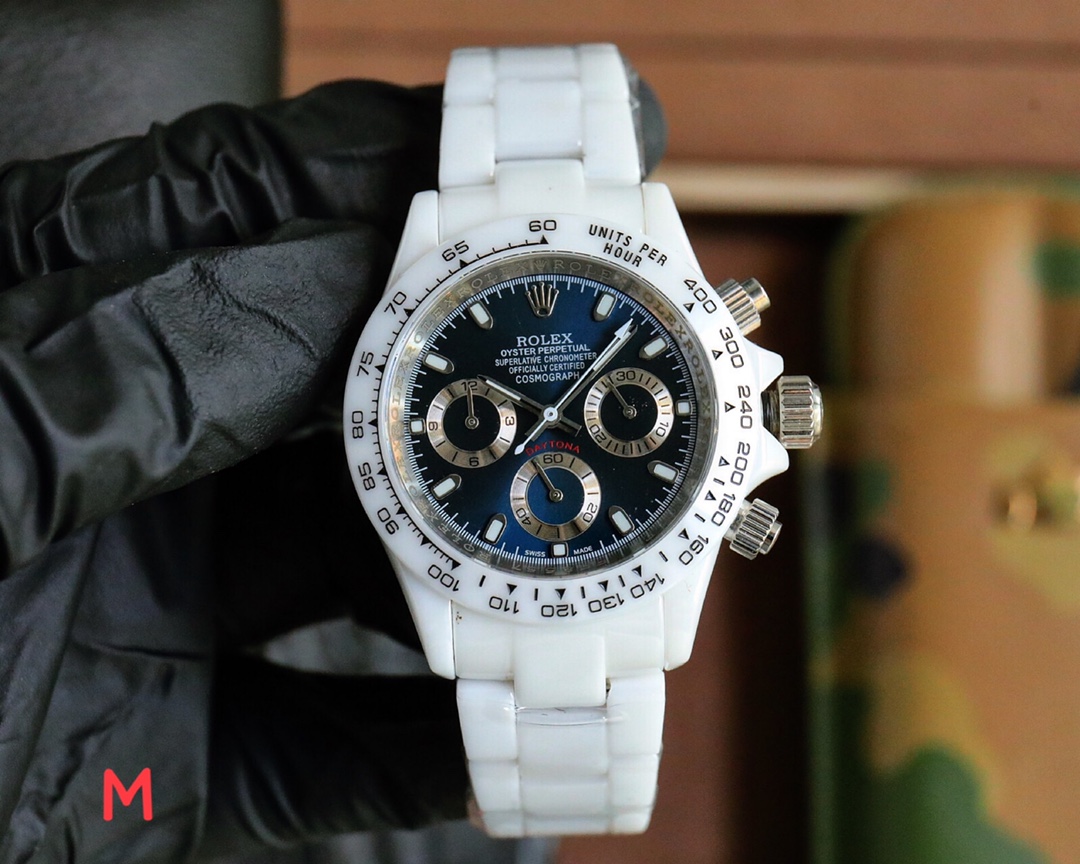 ?? ROLEX Daytona ceramic case size 43mm sapphire glass Japanese multi-function chronograph quartz movement ceramic strap original buckle the Rolex Daytona you can't put down once and for all