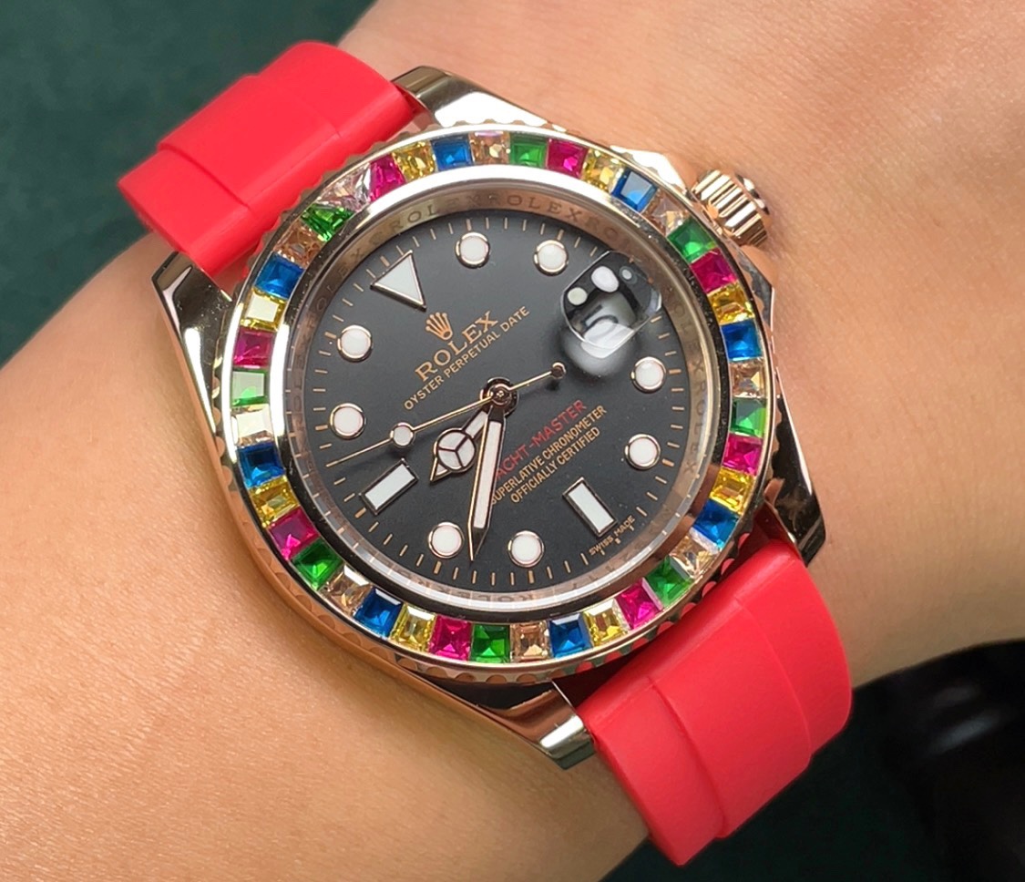 ?? Rolex-Rolex ?? Candy Diamond Collection Men's fine watch with automatic mechanical movement 316L stainless steel case mineral super glass mirror stainless steel strap 40mm straight 12mm thick ?? Choose BOBO exclusive quality.