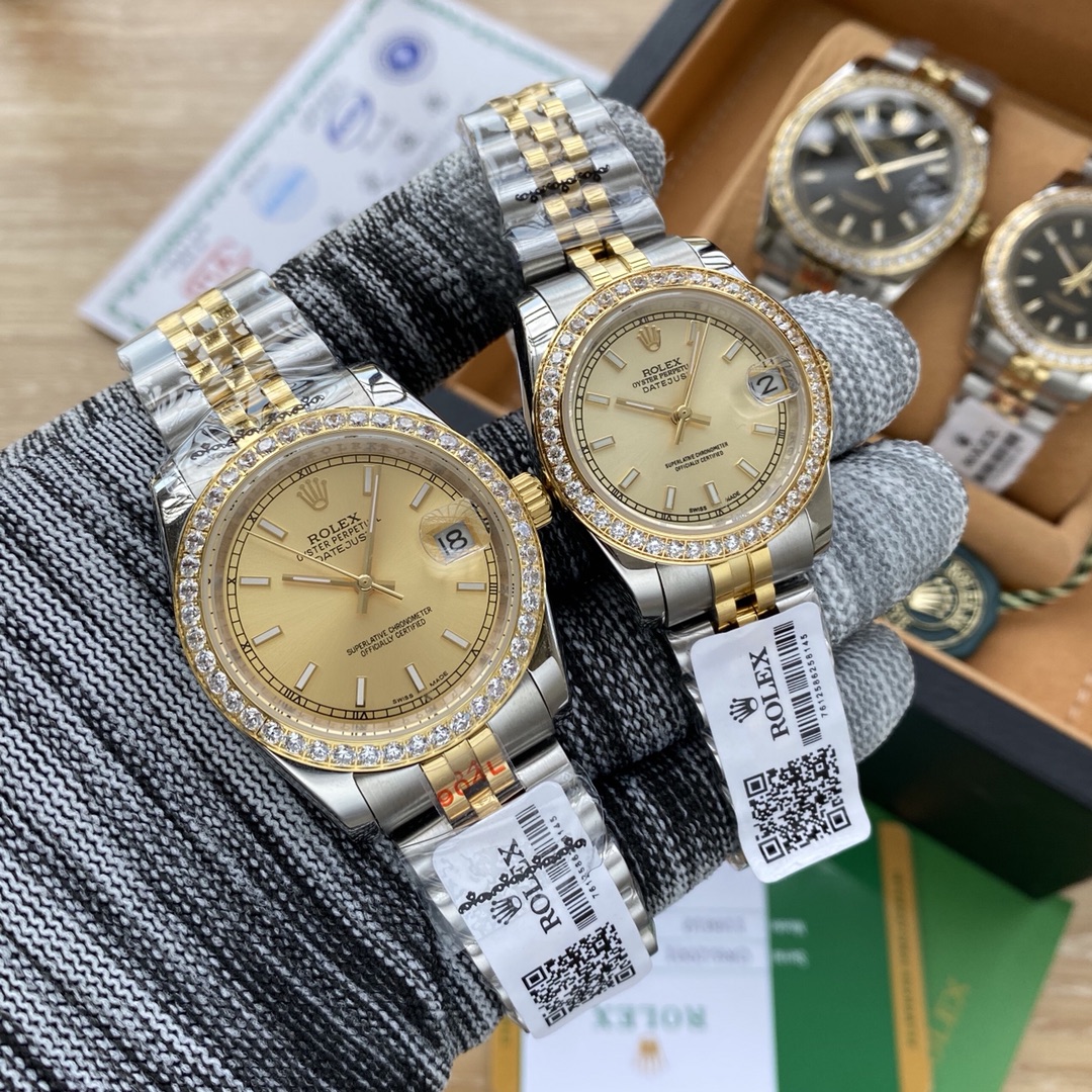 ROLEX -ROLEX
Datejust new color couple watches
Imported original Citizen
Sapphire glass mirror
316L stainless steel case cover
Solid core 5-bead steel strip
Men 36mm 13mm
Female 31mm 13mm
Welcome the picture above...
