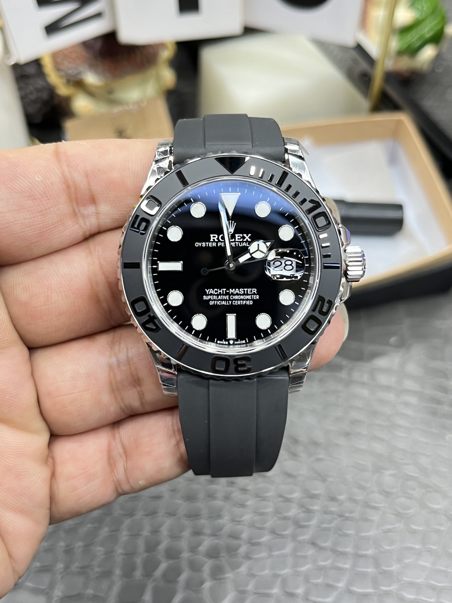 Rolex White Gold Yacht Series /42mm/ Integrated 3235 automatic mechanical