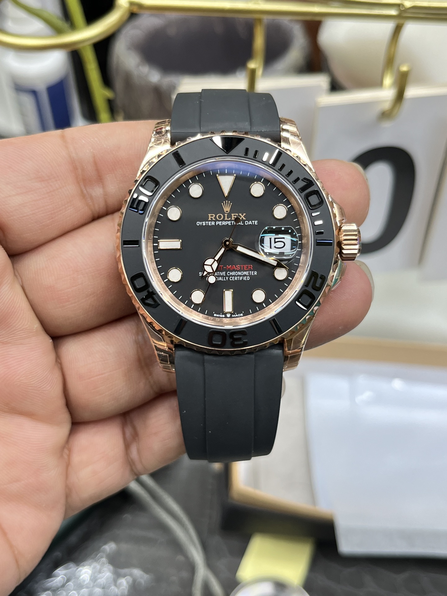 Rolex Rose gold Yacht /40mm/ integrated 3235 automatic mechanical