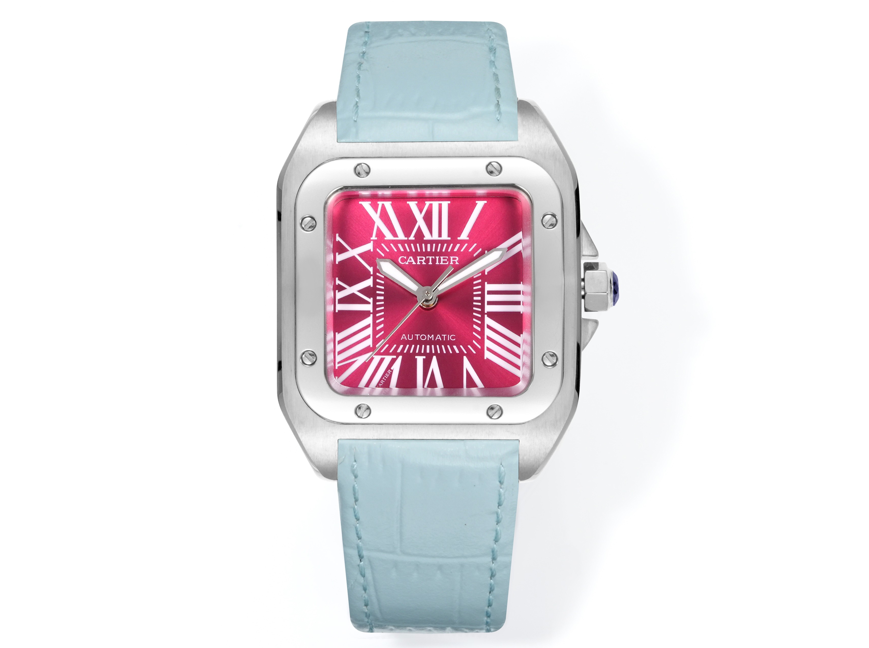 SJ white gold case 1100 Full gold case 1150 diamonds ?150
HY CARTIER Santos collection ??AF1 Women's 100th Anniversary Edition is coming strong.
[Original mold opening ?????? Cartier Santos]
1 ? [Case] Genuine mold, with the best imported 316L case! Movem