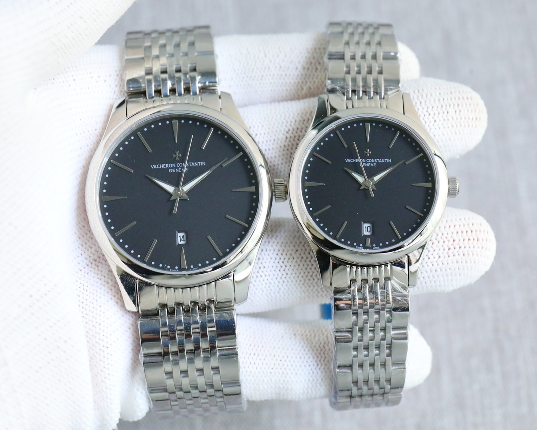 Batch ?? White case: 230 gold case: 240 steel band ?10
?? Vacheron Constantin 2023 New model ?? Couple watch Original imported quartz movement Mineral glass mirror 316L Stainless steel case Diameter 40mm for men 30mm for Women 8mm thick ?? If today's sun 