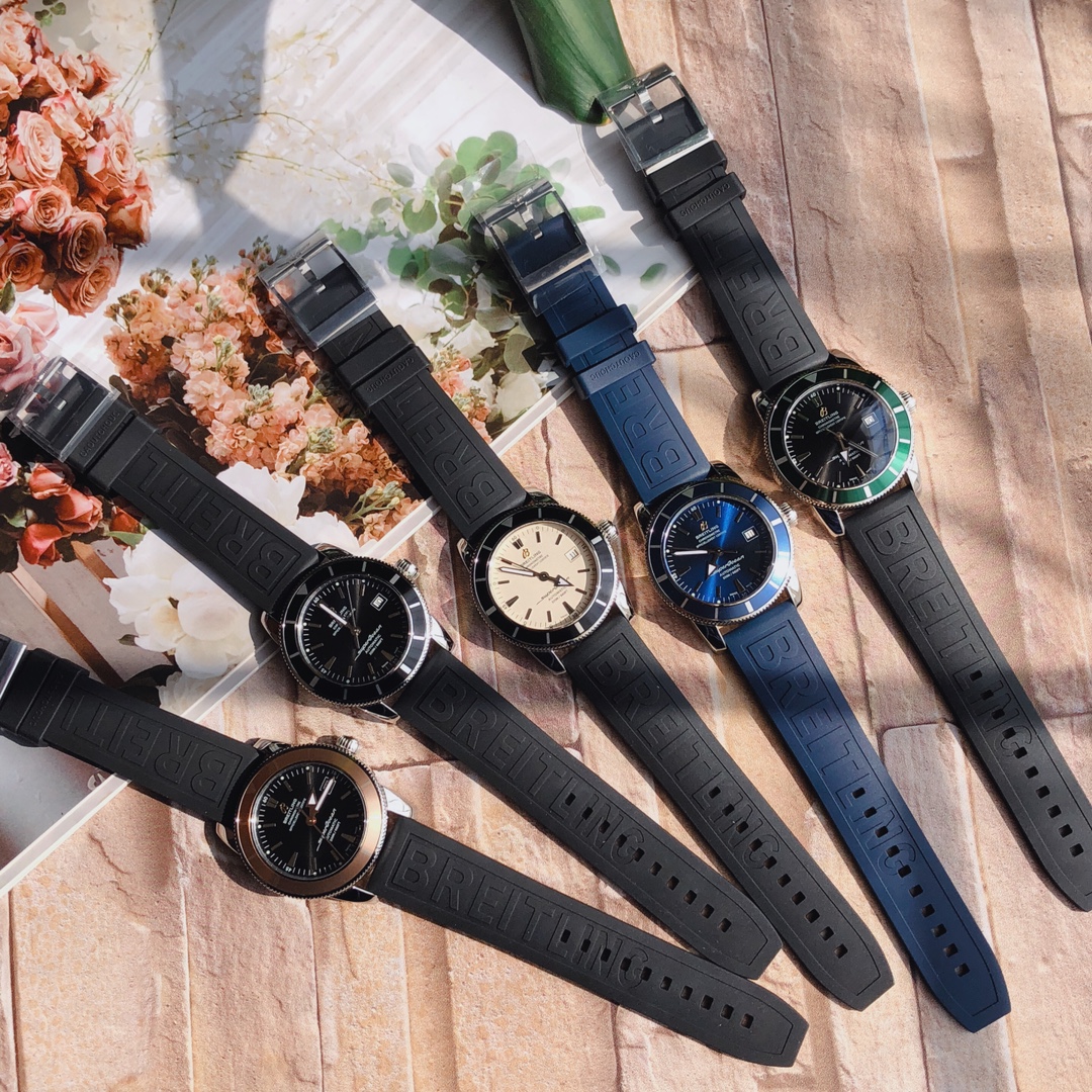 Batch :2000 channel premium hard goods with original special packaging! Breitling Super Ocean Culture Series mechanical men's watch, 42mm diameter! Original SW200 movement, sapphire crystal glass, OEM channel stock, packaging box as shown in the picture! 