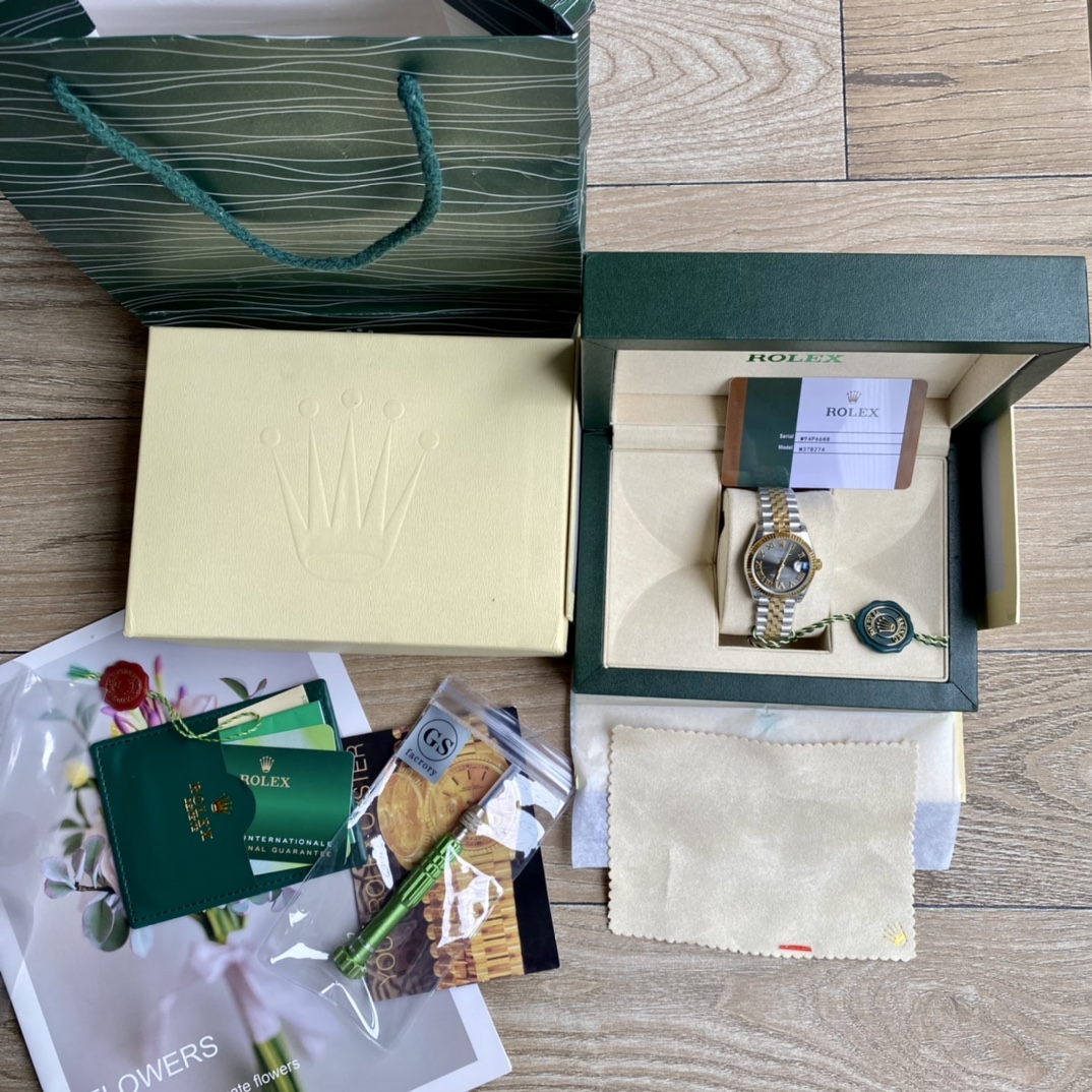 Send out a high-end watch disassembler! The masterpiece - Rolex Women's Oyster Perpetual Datejust 31mm Series watch, elegant yet not seducing, timeless elegance! The classic Oyster case is paired with a triangular pit bezel, the crown is screw-in design, 