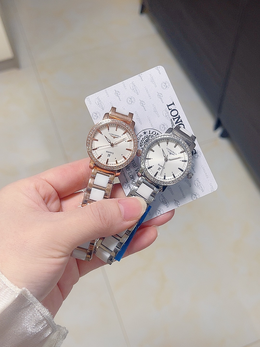 White belt 220, gold belt 240, steel belt +20, ceramic belt +40. [New Style Classic Hot Sale] Longines - Ladies watch Imported quartz movement Mineral tempered glass 316L Stainless steel case Genuine leather strap Fashionable design Elegant and grand Size