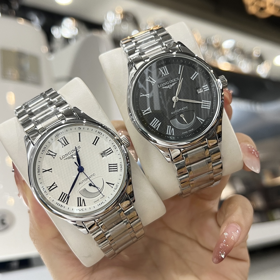 ???? Leather steel strap with 140.00 ?? LONGINES, fine men 's watch, master star series, ??, sun moon stars day and night alternation, charm, the round shape makes the lines look softer, elegant temperament emerges at once, equipped with automatic mechani