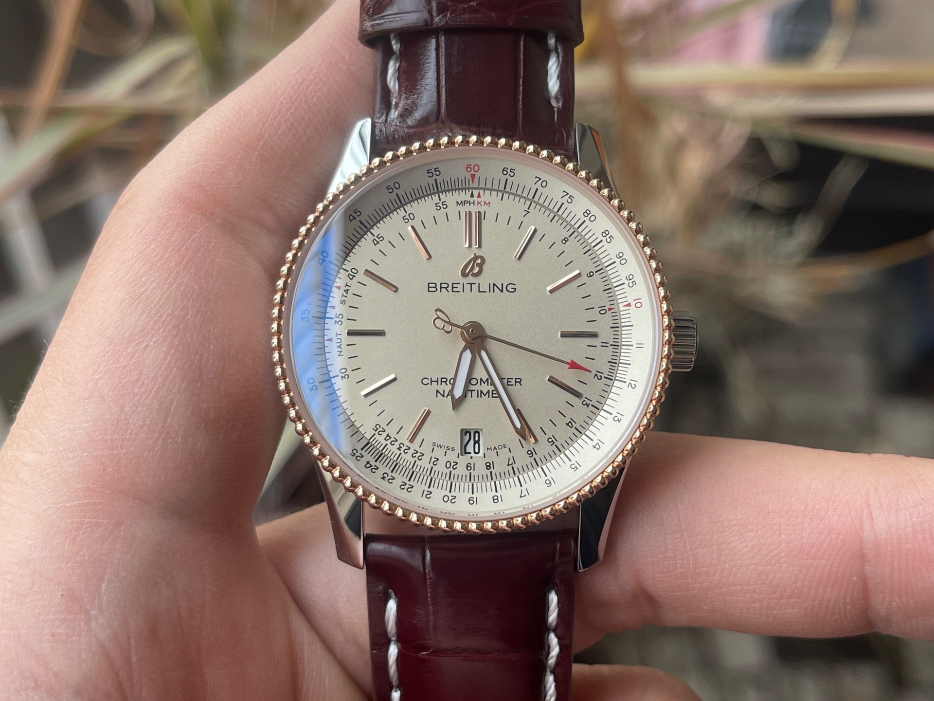 Real photo /TF BREITLING Aviation Chronograph 1 Series 38MM, bidirectional rotating bezel, date display, genuine mold 1.1, equipped with Seagull 2824 movement (upgradable custom sw200 movement), super stable performance, steel strap/crocodile leather! Cur