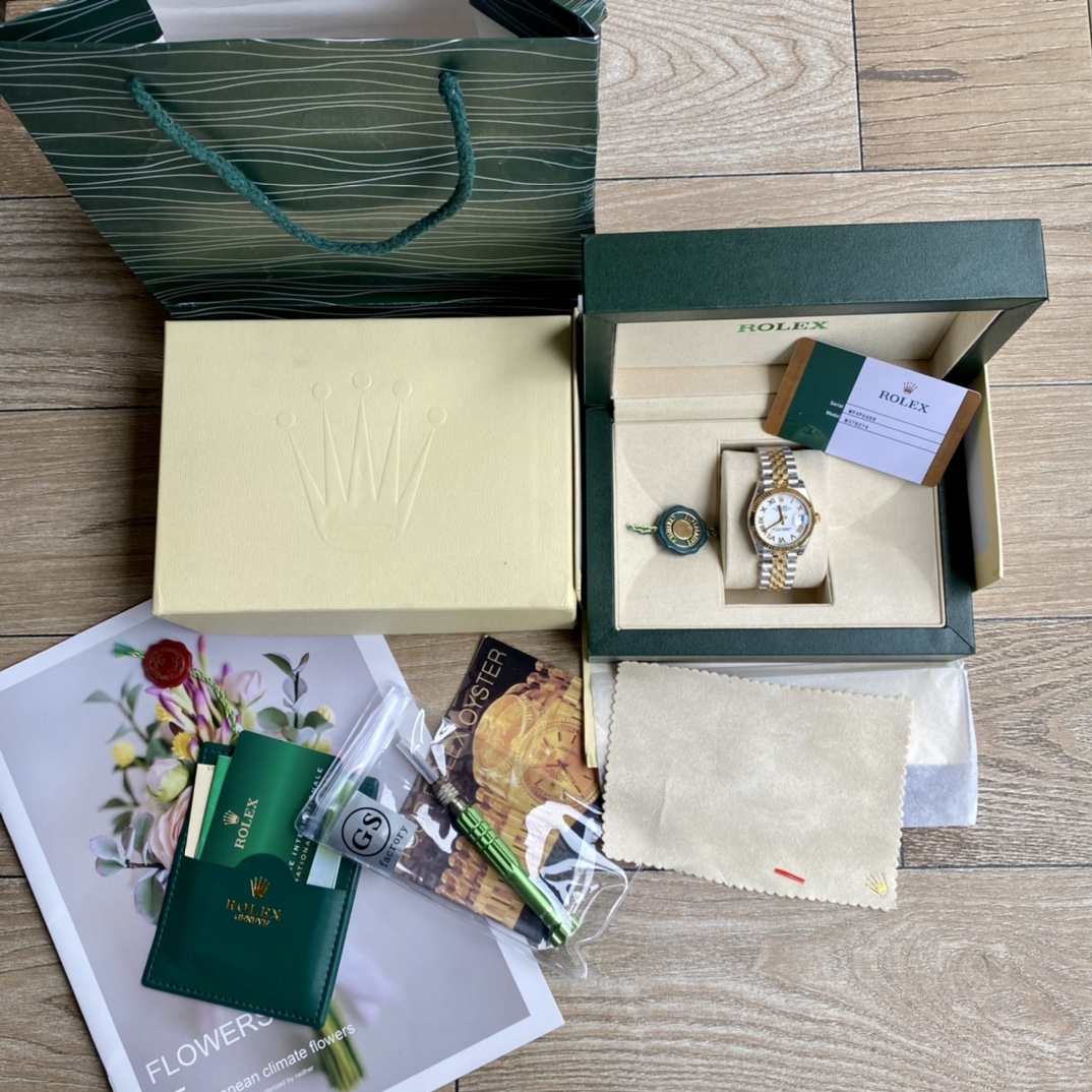 Send a high-end watch disassembler! GS 'masterpiece - the Rolex Oyster Perpetual Datejust 31mm series watch for women, elegant yet not seducing, timeless elegance! The classic Oyster case is paired with a triangular pit bezel, the crown is screw-in design