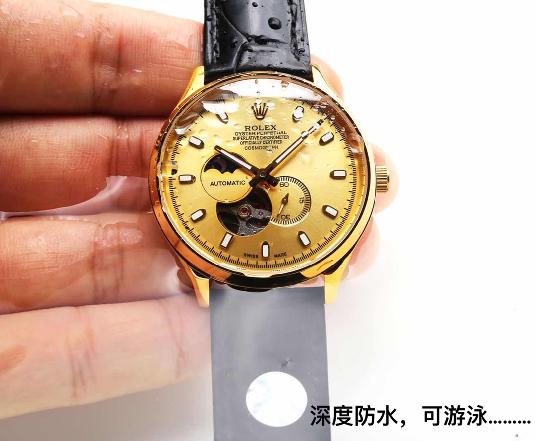 Taiwan factory production: Gold P: 700. Steel band ?20. (This product has been strictly tested for water pressure and is waterproof up to 120 m ??)