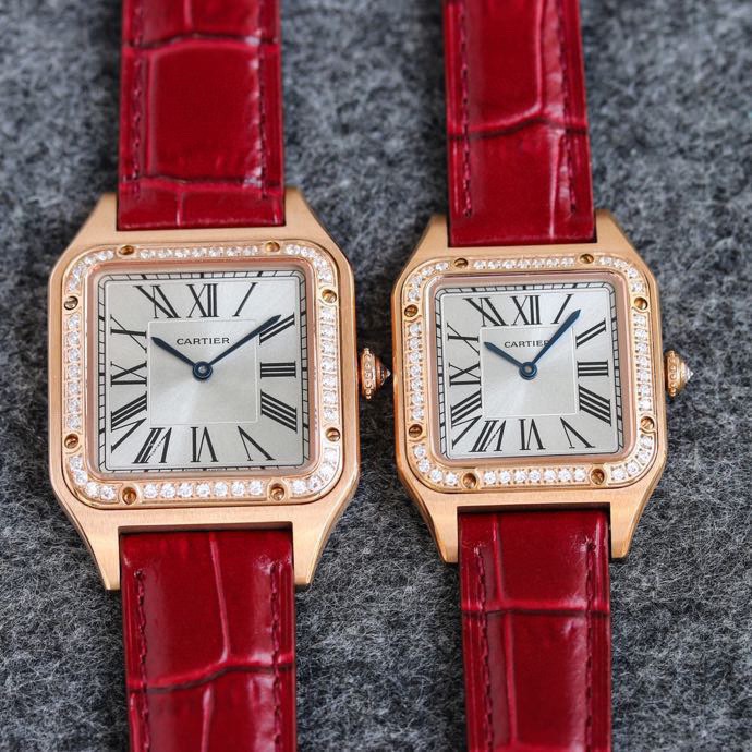 ?? Taiwan factory Dumont, the latest lychee peel, large, medium, small, three sizes, Cartier Santos Dumont series, Swiss quartz movement! Silver-plated dial! The new Santos-Dumont men's and women's watches were introduced at the 2021 Geneva Watch Show. Th