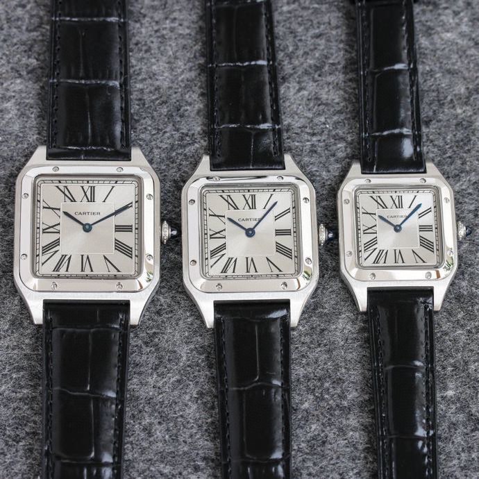 ?? Taiwan factory Dumont, the latest lychee peel, large, medium, small, three sizes, Cartier Santos Dumont series, Swiss quartz movement! Silver-plated dial! The new Santos-Dumont men's and women's watches were introduced at the 2021 Geneva Watch Show. Th