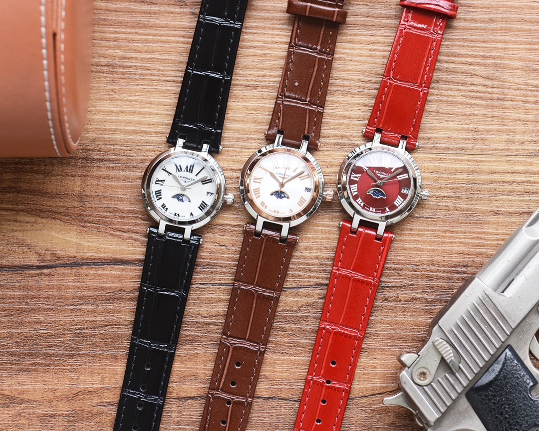 ?? With white 220 rose gold 240 diamonds ?20 Longines - the classic and timeless Longlnes Heart Moon collection - casual and fashionable ladies' quartz watch, 26.5mm dial with Roman hour markers for easy time recognition, white tempered hands design adds 